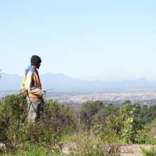 Donovan watching for his troop.
