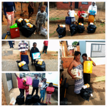 Children in Soweto receive Christmas Food parcels