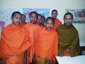 Novice monks sponsored by the GVI CT