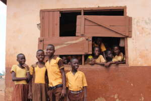 Children at a typical school in northern Ghana
