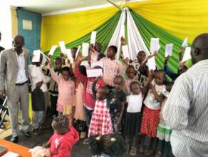 Children Receiving their monthly Support
