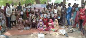 Distribution or writing materials to kit's