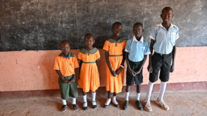 Five (5) sponsored orphans in a group photo