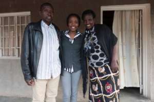 Ariane in Front of Family Home Her Mom and Dad