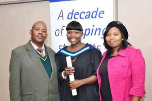 Zinthathu & Family at College Graduation
