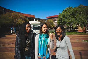 Alutho, Tasneem and Shakeelah on Campus