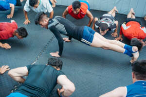 Kickboxing team building new skills, Lesvos