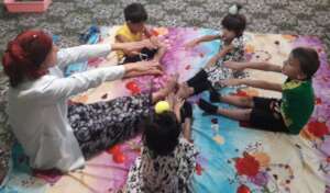 We are learning and playing in a group