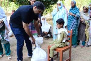 Rations distribution underway in Pind Begwal