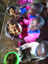 Enjoying lunch.
