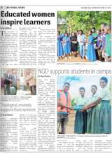 Grateful school girls make the news