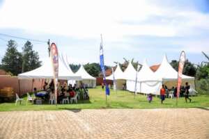 Large tents  enabled all the visitors to be seen.