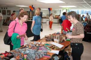 Jill selling African gifts.