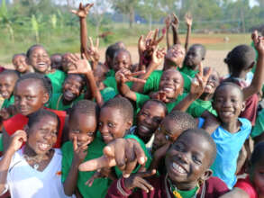 Happy faces of the children returning to school!