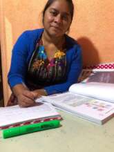 Josefina at her studies.