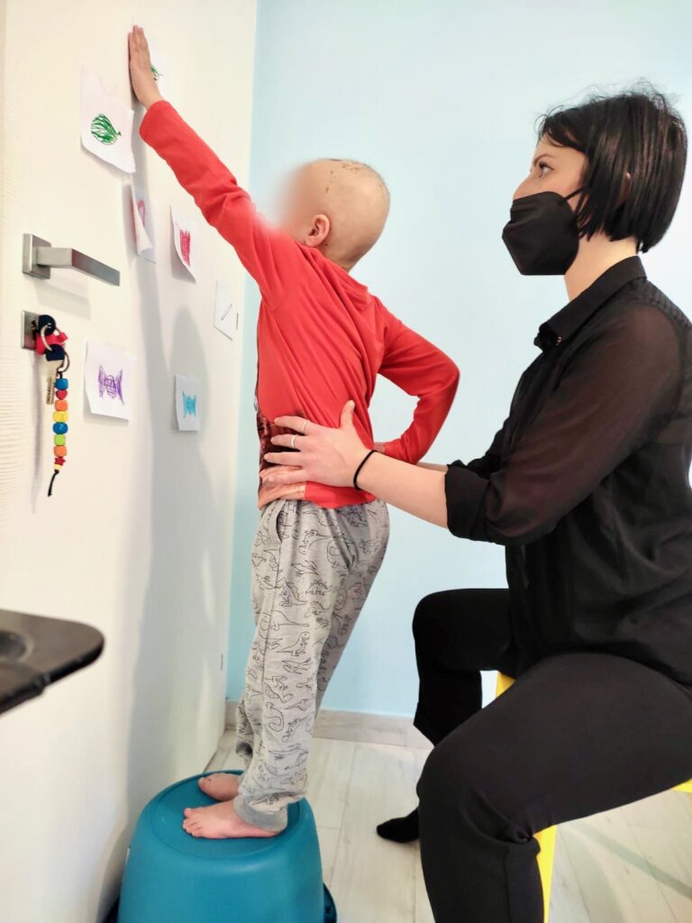 Home rehabilitation for 50 child with brain tumor