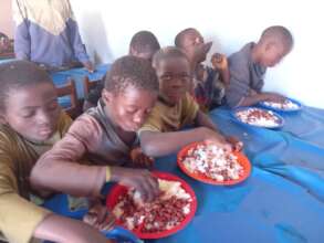 Providing food for children at the Day Centre