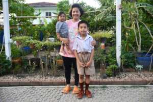 This boy is the 1st in his family to go to school.