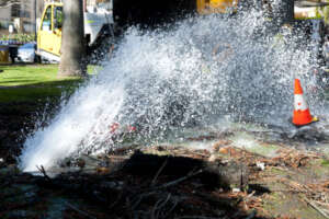 Burst pipe in Johannesburg
