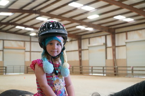 A "Frozen" Hat Helps When Your Helmet's Too Big