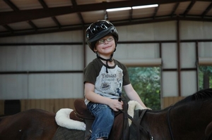 Ricky and Major in the indoor arena