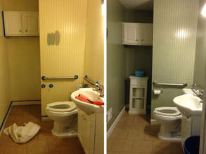 Bathroom Before and After Sonya's Paint