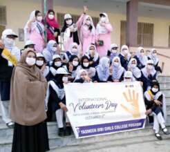 Students after plantation drive at High School