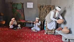 Students performing a stage drama
