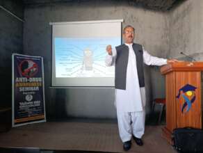 Govt representative delivers the anti drug session