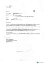 Welcome letter / letter of thanks