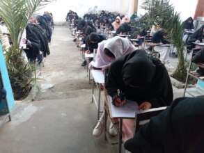 students during the mid term exam