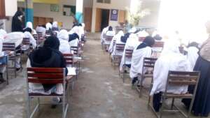 Students busy taking their paper