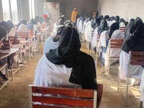 students taking examination
