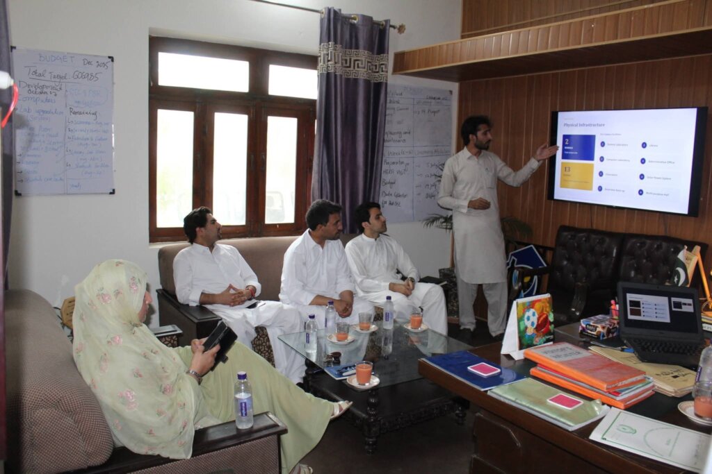 Higher education inspection team visit.
