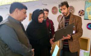 Director Fida briefs the chief guest about college