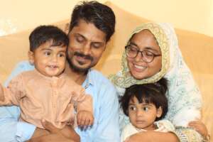 Asif a dotting father and husband