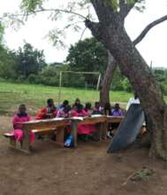 Some of the children under the sun outside class