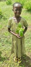 Student with seedling