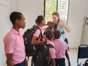 Former street children in school uniform!