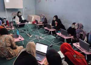 Girls Gather in Teachers' Homes to Learn Coding