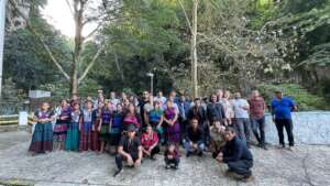 Outside of the court, Las Abejas de Acteal