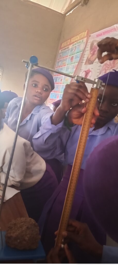 Student on hand-experiment exercise