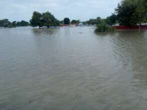 Flooded houses