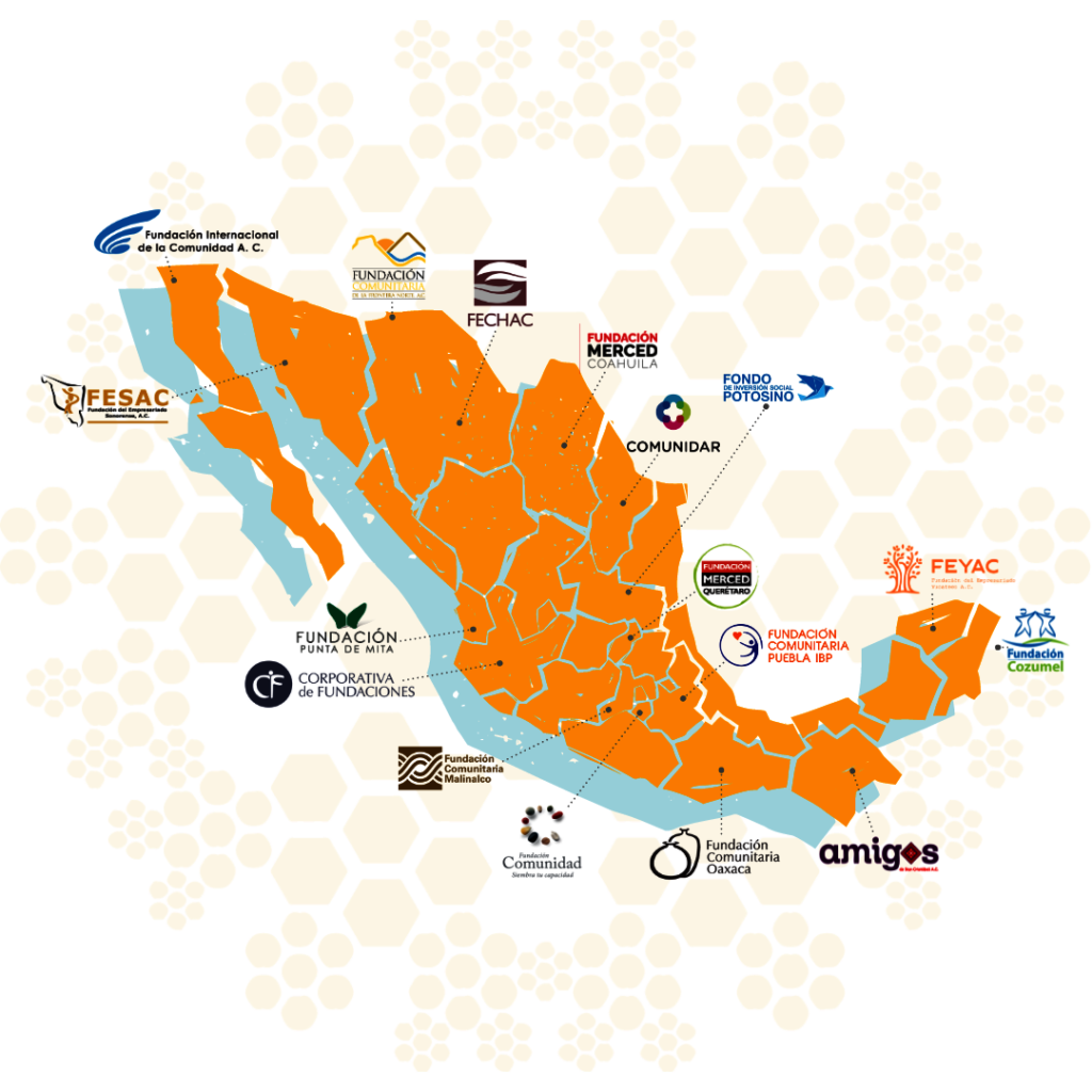 Presence of community foundations in Mexico