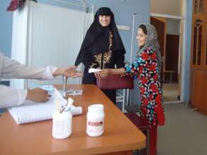 A patient at the Health Facility