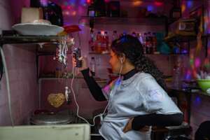 Local merchant recording for a news report