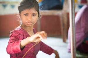 A girl leans Karate at the Apne Aap centre