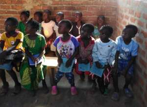 Primary 1 class... waiting for desks, Agaria