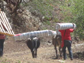 Moving materials and tools to work.