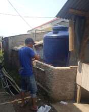 Water pipeline and storage installation